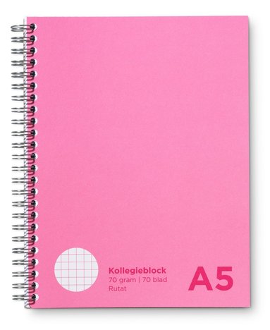 Kollegieblock A5 rutat rosa, Övrigt
