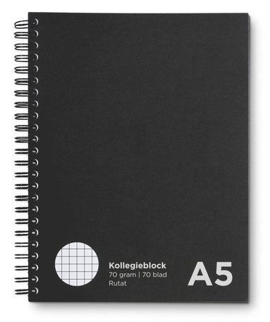 Kollegieblock A5 rutat svart, Övrigt