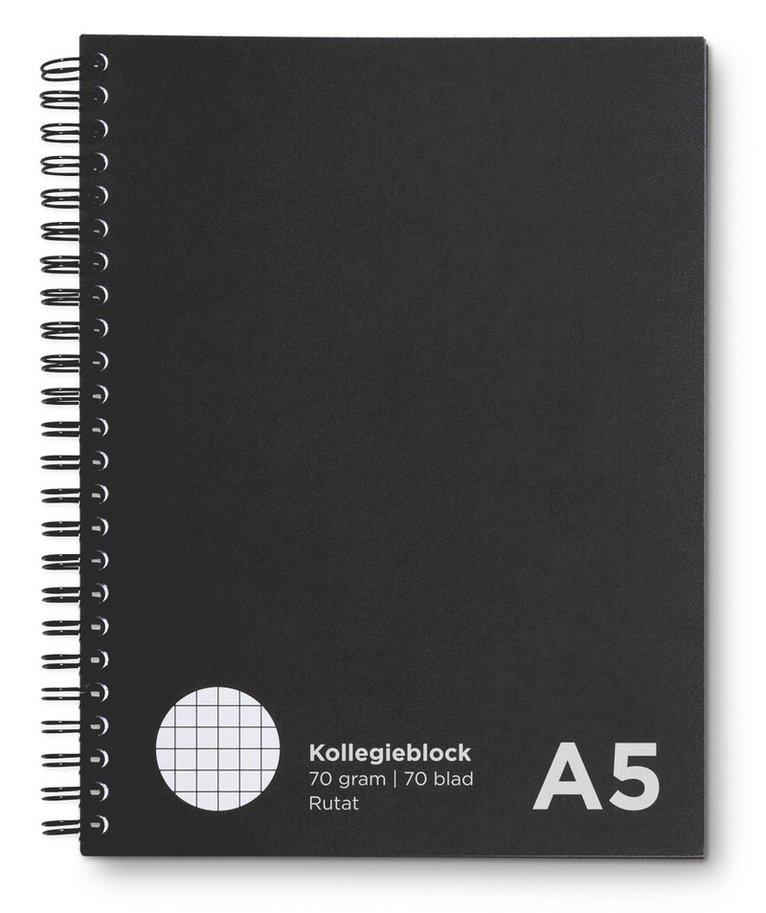 Kollegieblock A5 rutat svart, Övrigt