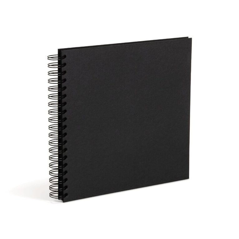 Fotoalbum 245x245mm spiral svarta blad svart, Övrigt