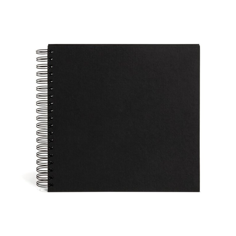 Fotoalbum 245x245mm spiral svarta blad svart, Övrigt