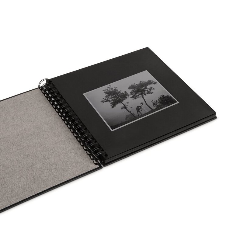 Fotoalbum 245x245mm spiral svarta blad svart, Övrigt