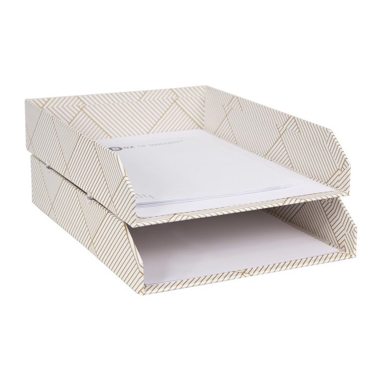 Brevkorg Håkan 2st vit/guld, Övrigt