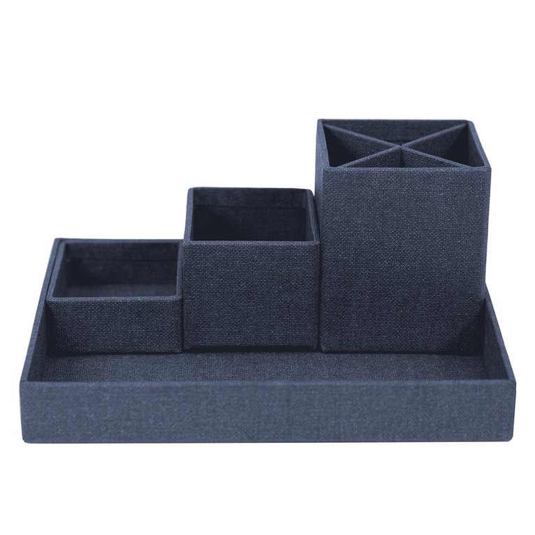 Skrivbordsställ Lena canvas blå