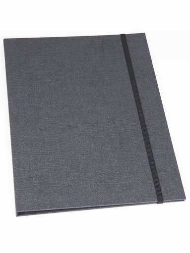 Mapp A4 Paulina canvas svart