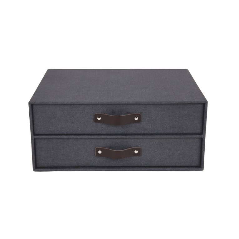 Box m 2 lådor Birger canvas svart, Övrigt