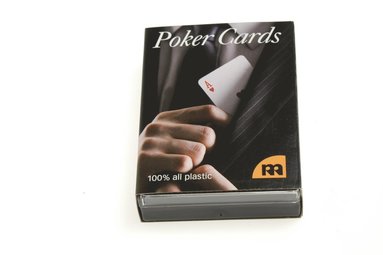 Kortlek Poker 100% plast blå 1