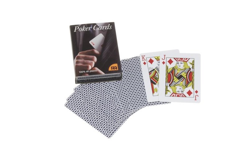Kortlek Poker 100% plast blå, Övrigt