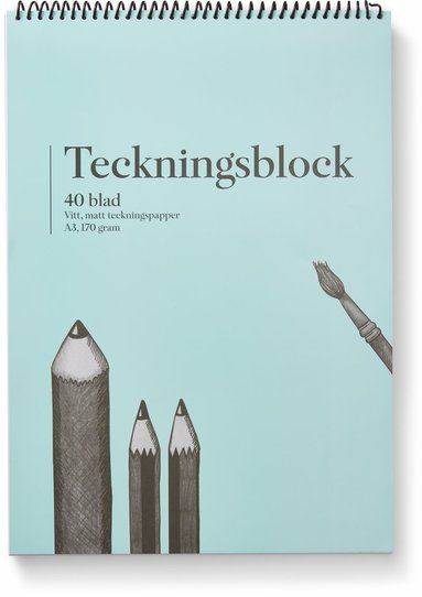 Teckningsblock A3 170g 40 blad