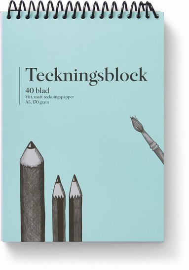 Teckningsblock A5 170g 40 blad