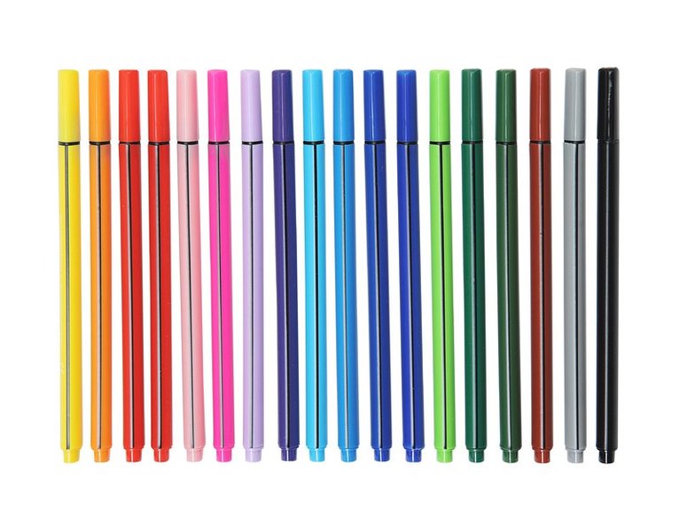 Fiberspetspenna 1,0mm 18 färger, Övrigt