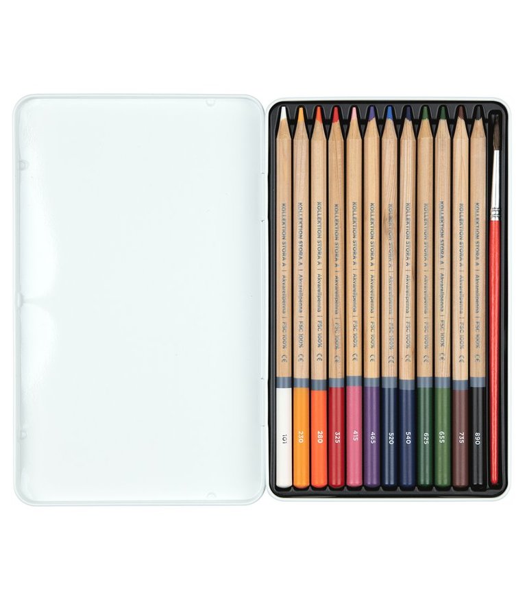 Akvarellpenna 12 färger och pensel, Övrigt