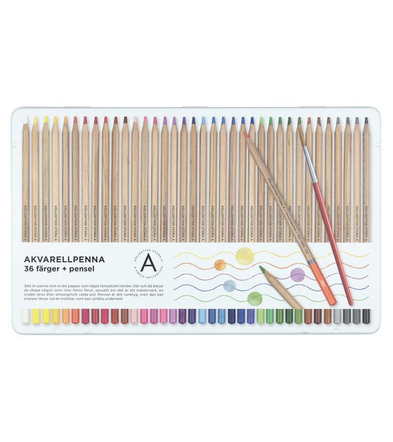 Akvarellpenna 36 färger och pensel, Övrigt