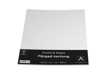 Kartong A4 300g 10 ark vit