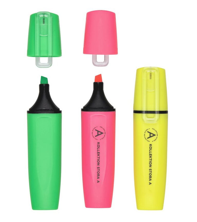 Överstrykningspenna neon 4-pack, Övrigt