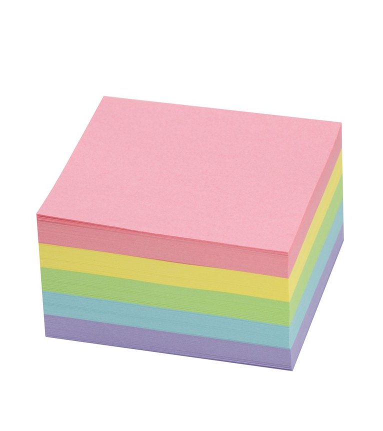 Notisblock 9x9cm pastell, Övrigt
