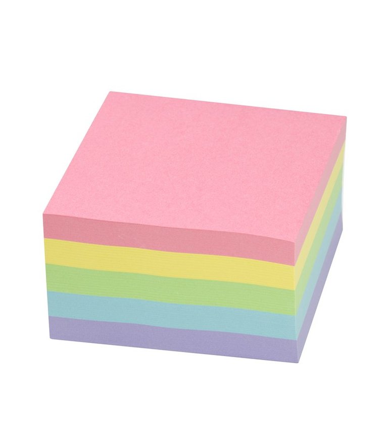 Notisblock 9x9cm limmad pastell, Övrigt