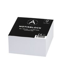 Notisblock 9x9cm limmad vit