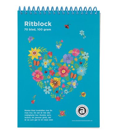 Ritblock A5 Hjärta 1