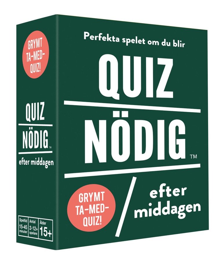 QuizNödig - Efter middagen, Övrigt