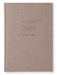 Kalender 2024 A5 Classic Vecka/Sida notes brun
