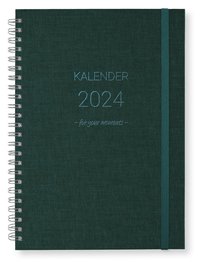 Kalender 2024 A5 Newport Vecka/Sida notes grön