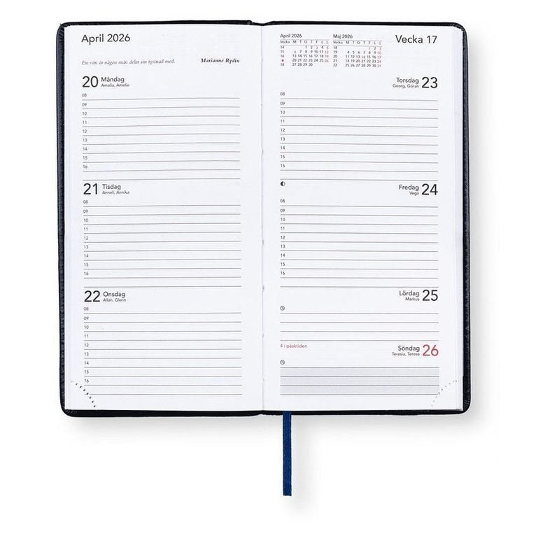 Kalender 2026 Akademialmanackan Pocket marinblå, Övrigt