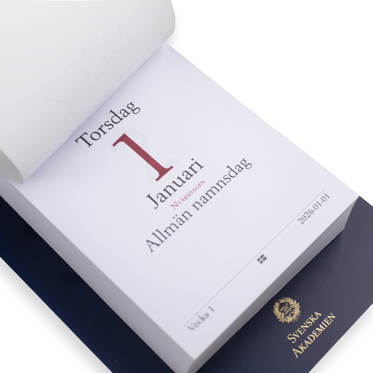 Väggkalender 2026 Akademialmanackan, Övrigt