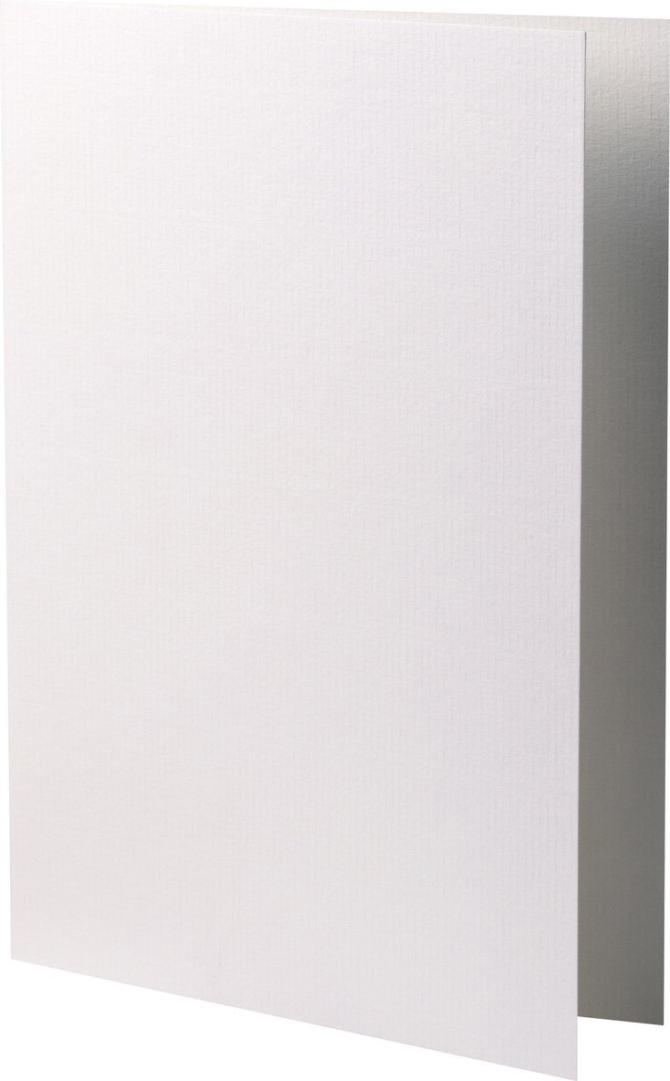 Kort A5 dubbla 5-pack vit
