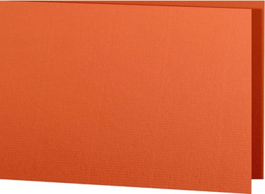 Kort A6 dubbla liggande 5-pack orange