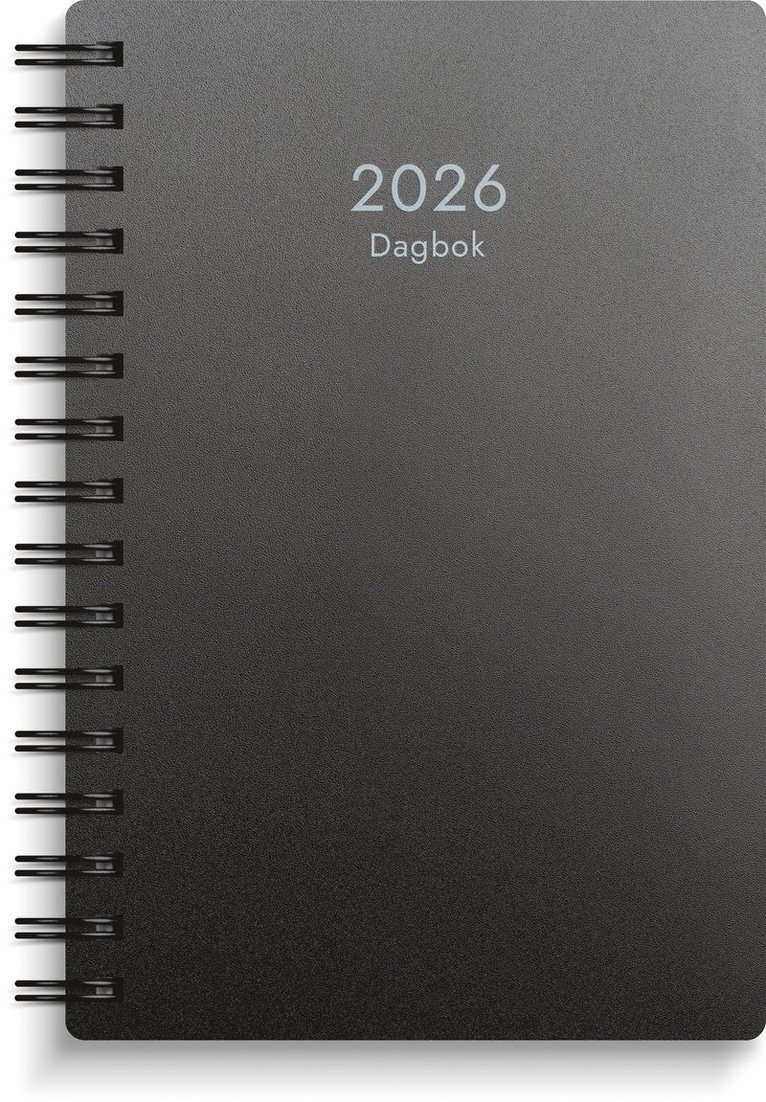 Kalender 2026 Dagbok svart PP-plast, Övrigt
