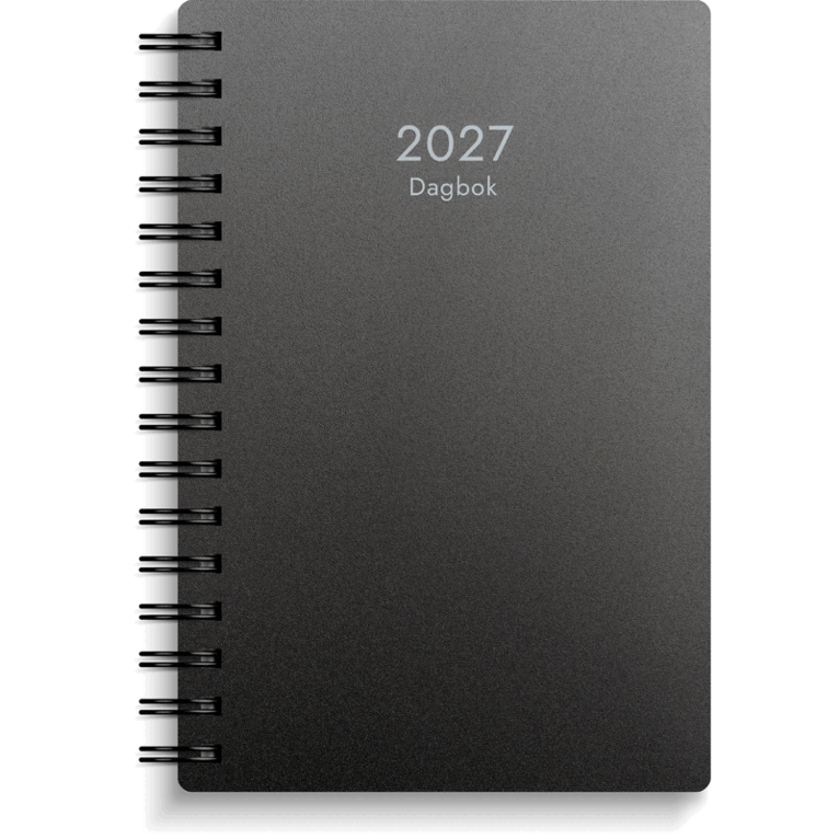 Dagbok 2027 svart PP-plast, Övrigt