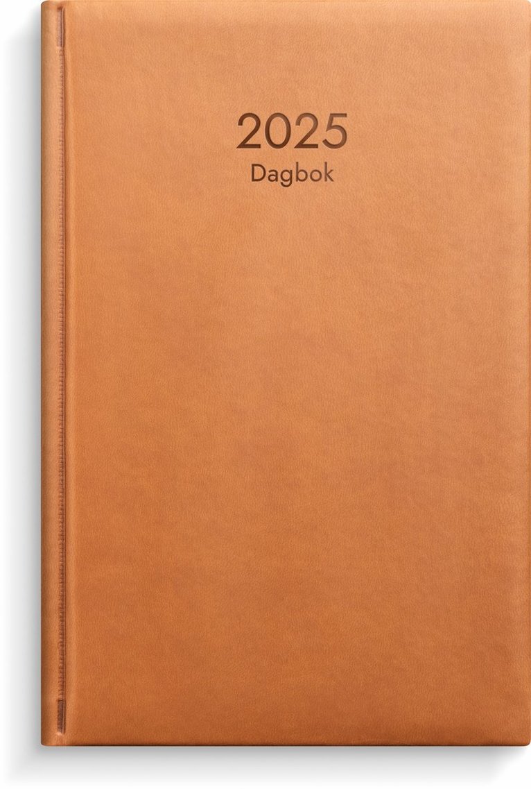 Kalender 2025 Dagbok cognac konstläder, Övrigt