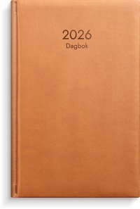 Kalender 2026 Dagbok cognac konstläder