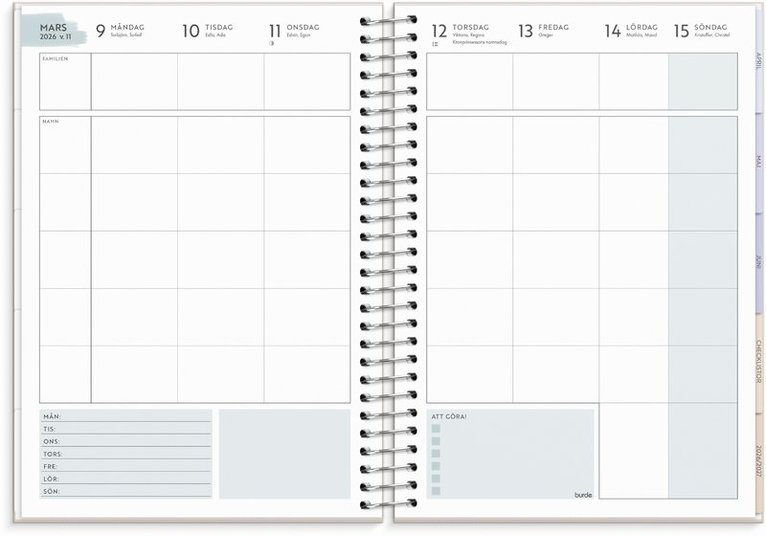 Kalender 2025-2026 Life Organizer Family A5, Övrigt