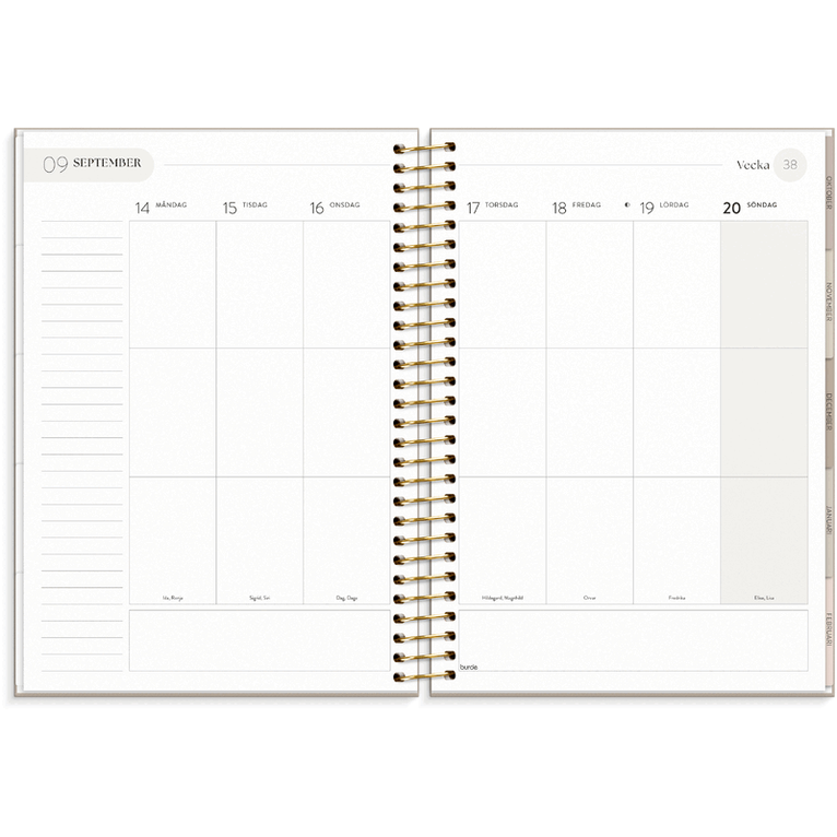 Kalender 2026-2027 Life Organizer, Övrigt