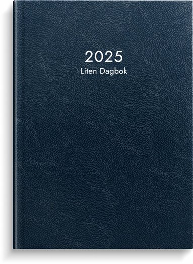 Kalender 2025 Liten Dagbok blått konstläder 1