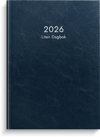 Kalender 2026 Liten Dagbok blått konstläder