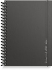 Kalender 2026 Organizer & Notes svart