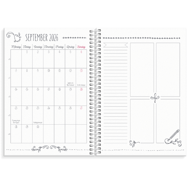 Kalender 2026-2027 Doodle, Övrigt