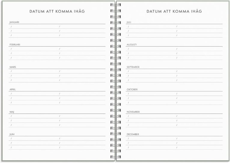 Kalender 2026 Plan more, Övrigt