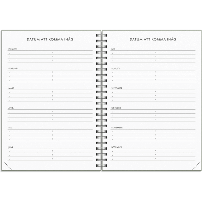 Kalender Plan more 2027, Övrigt