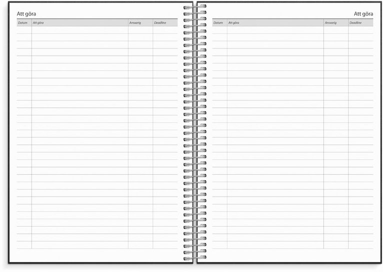 Kalender 2026 Business VIP svart konstläder, Övrigt