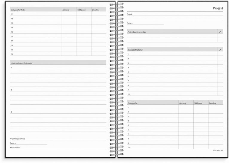 Kalender 2026 Business VIP svart konstläder, Övrigt