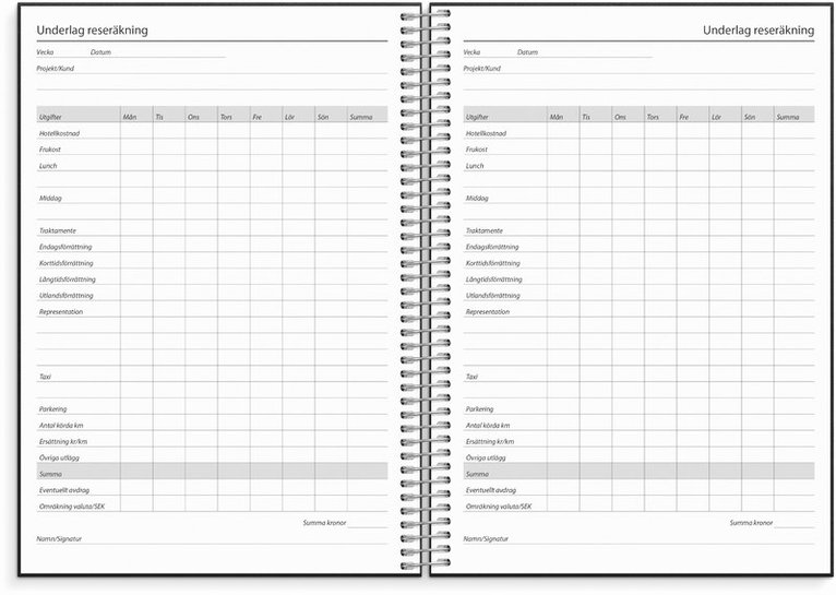 Kalender 2026 Business VIP svart konstläder, Övrigt