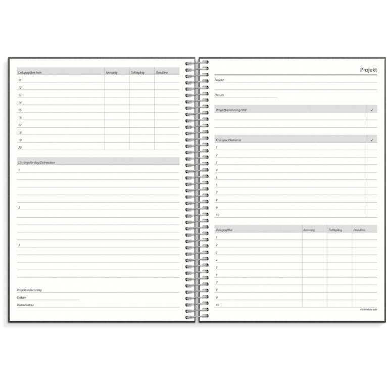 Kalender 2027 Business VIP svart konstläder, Övrigt