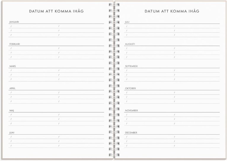Kalender 2025-2026 Plan more, Övrigt