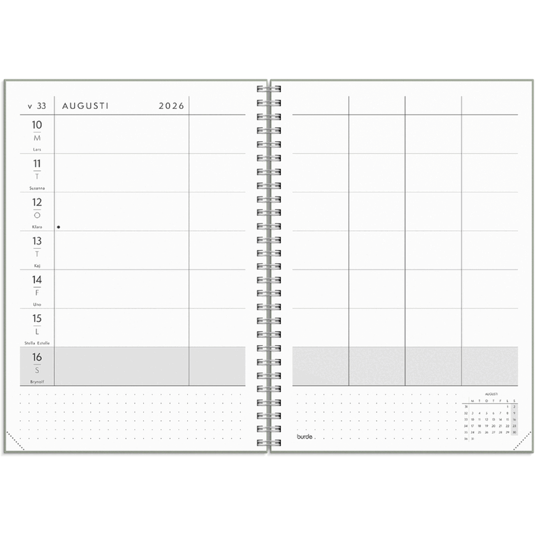 Kalender 2026-2027 Plan more, Övrigt