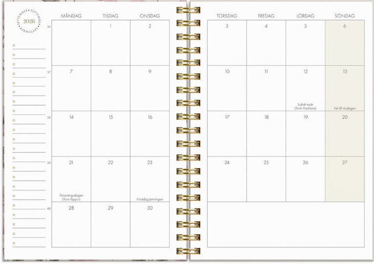 Kalender 2026 Life Planner Essentials A6, Övrigt