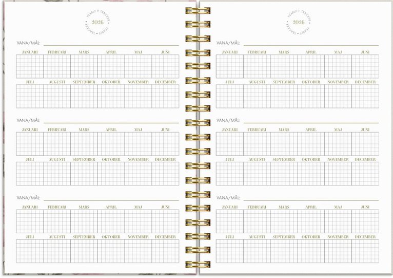 Kalender 2026 Life Planner Essentials A6, Övrigt